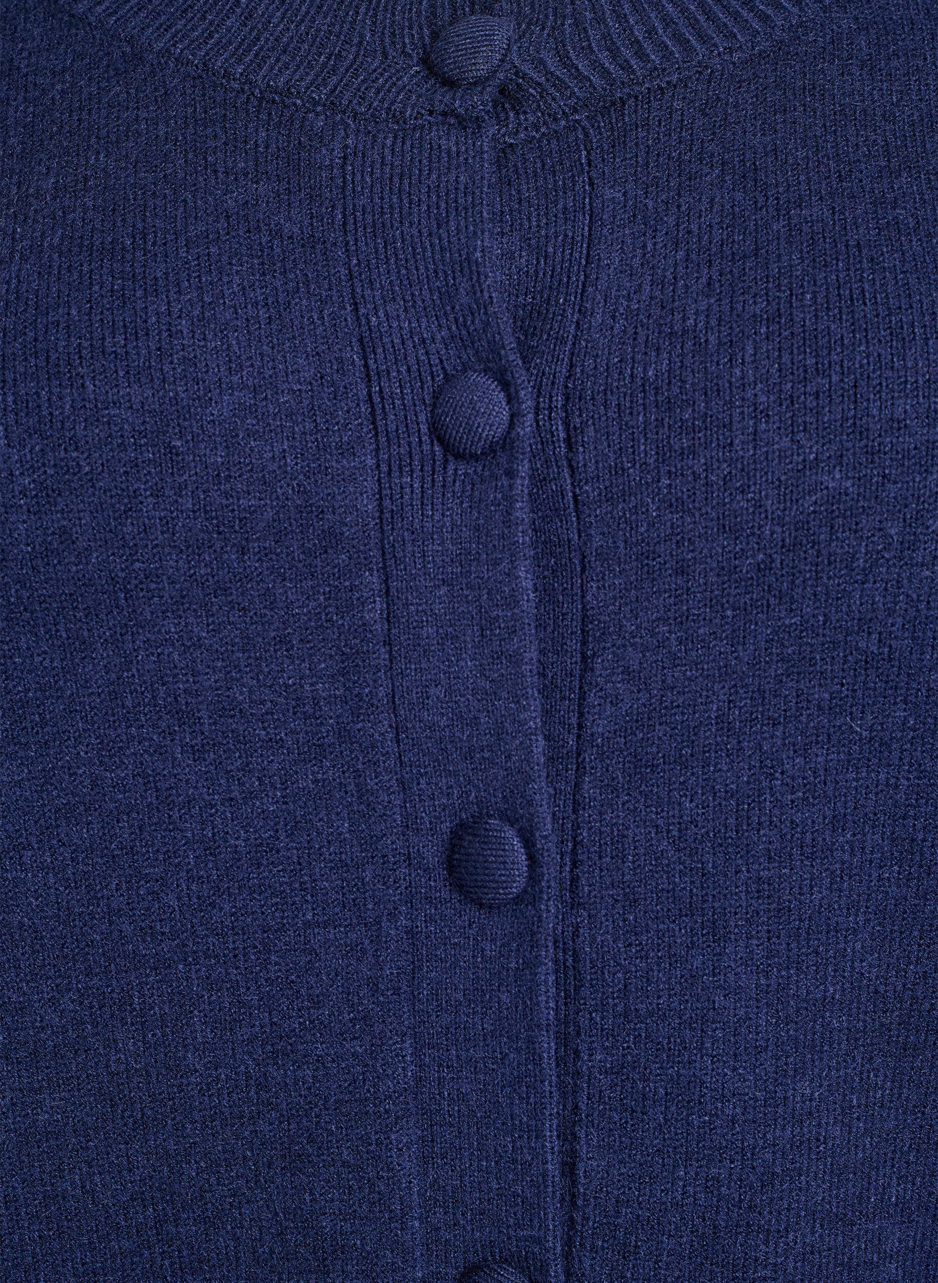 Zizzifashion Cardigan with cable-knit sleeves, Blue, Packshot image number 2