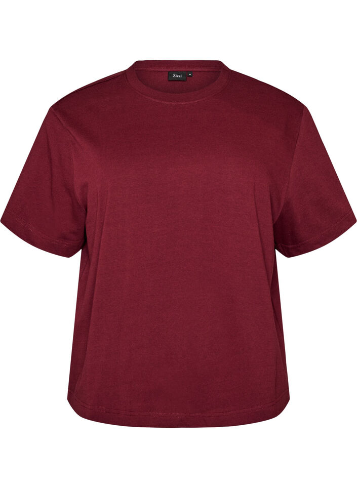 Boxy cotton T-shirt, Red, Packshot image number 0