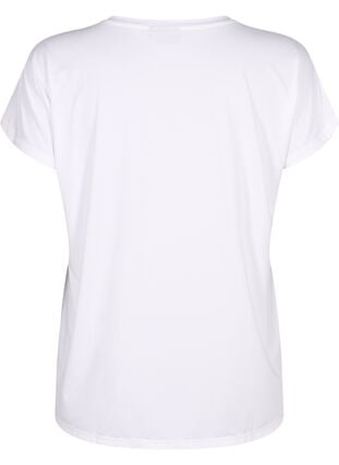Short-sleeved workout t-shirt, Bright White, Packshot image number 1