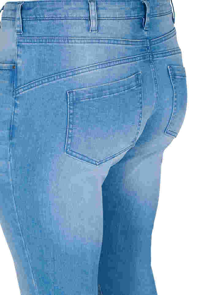 Ripped Emily jeans with regular waist, Blue denim, Packshot image number 3