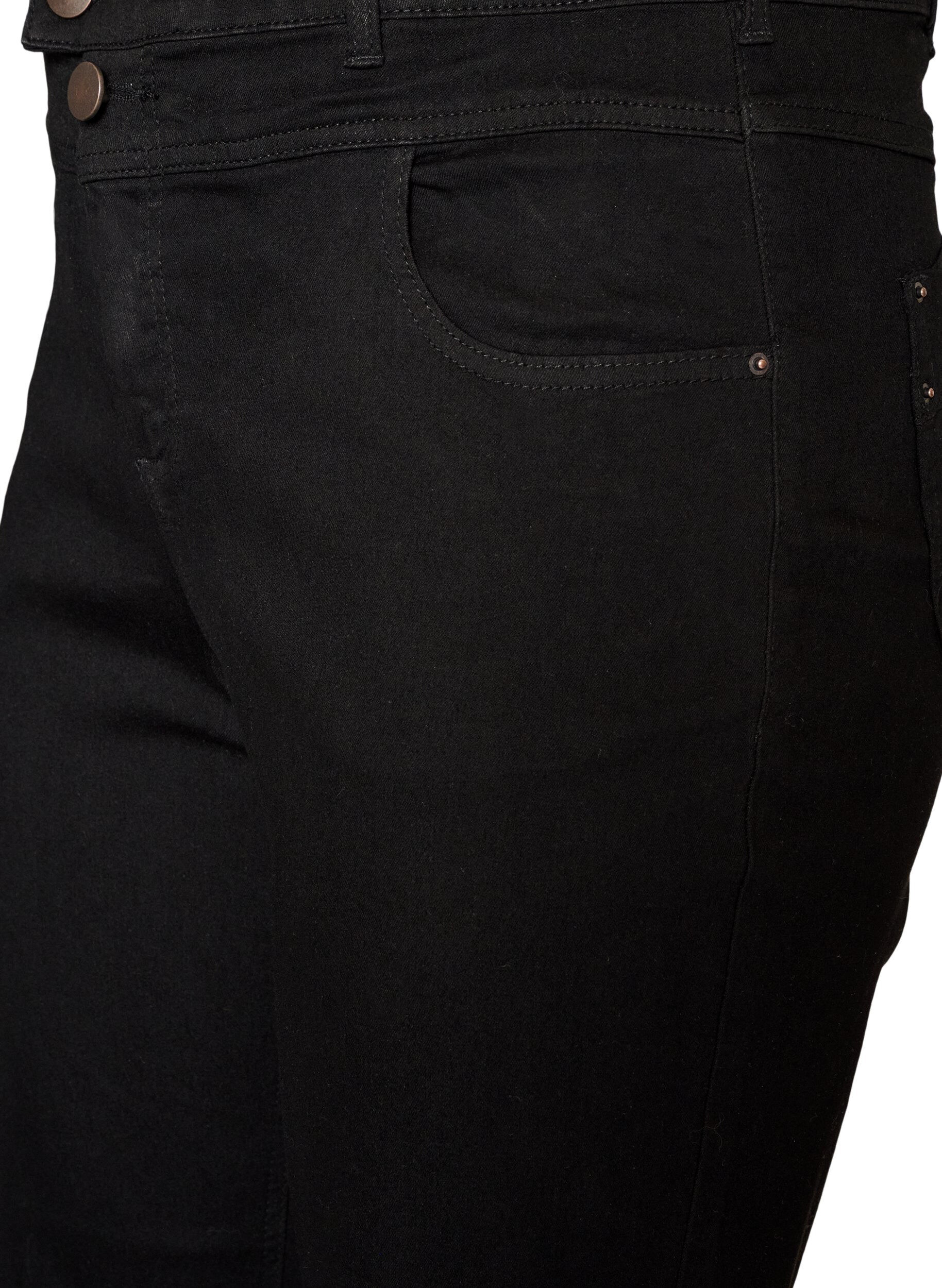 ZizzifashionRegular fit Gemma jeans with a high waist, Black, Packshot image number 2