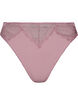 Microfiber thong with lace, Rose, Packshot image number 0