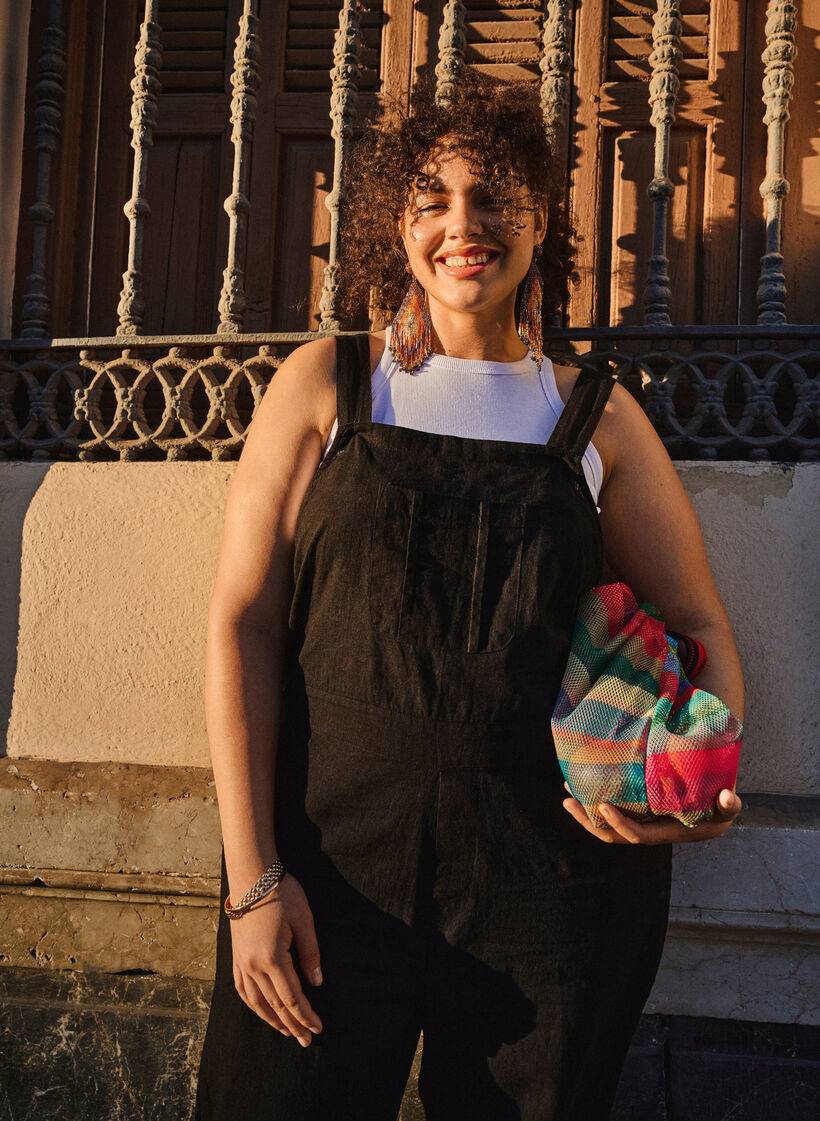 Ribbed cotton tank top, Bright White, Image image number 0