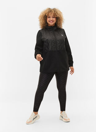 Sports jacket with pockets and hood, Black, Model image number 2