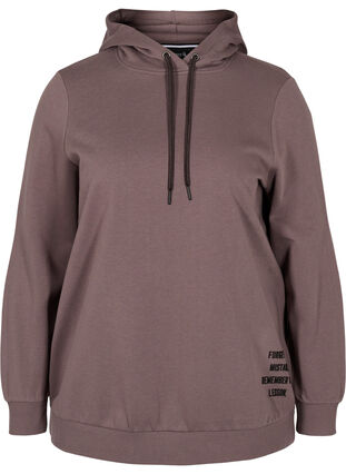 Hoodie with a text print, Iron, Packshot image number 0