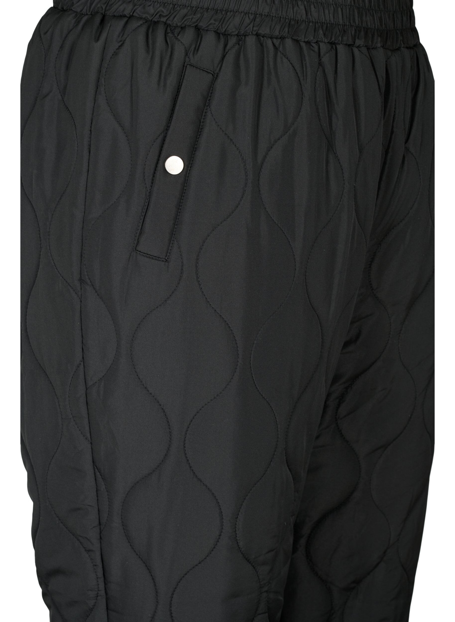 Zizzifashion Quilted thermal pants, Black, Packshot image number 2