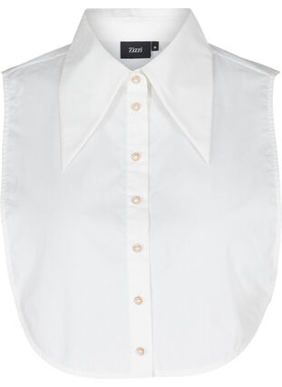 Shirt collar with pearl buttons, Bright White, Packshot image number 0
