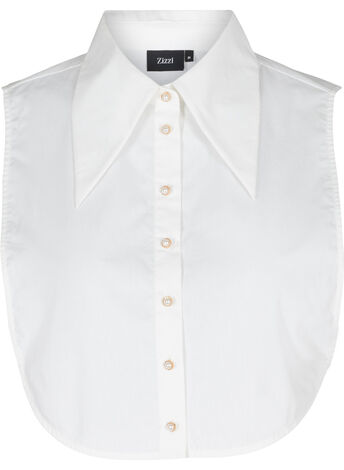 Shirt collar with pearl buttons