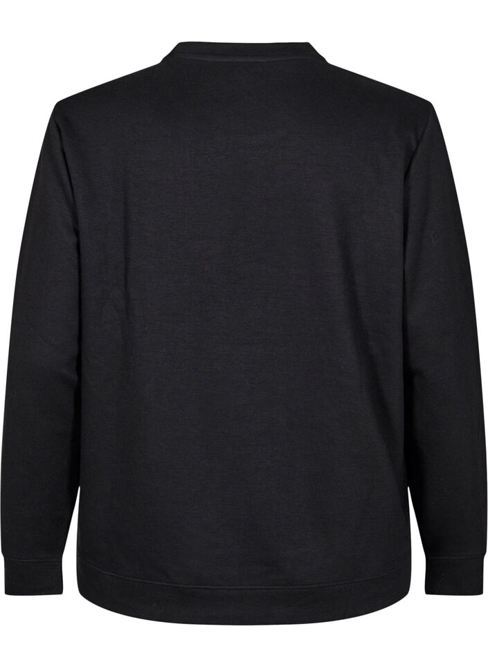 FLASH - Sweatshirt with crew neck, Black, Packshot image number 1