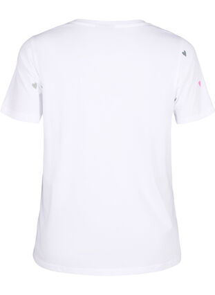 Organic cotton T-shirt with hearts, Bright W. Love Emb., Packshot image number 1