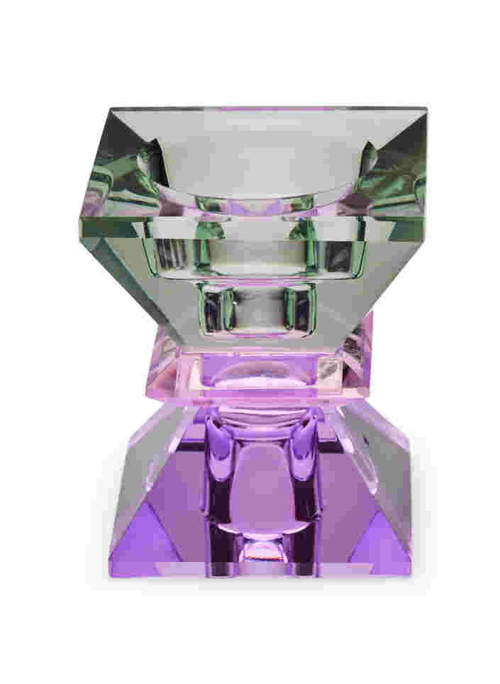 Crystal candle holder, Violet/Olive Comb, Packshot image number 1