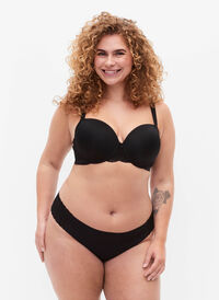 2-pack Brazilian panties with regular waist, Black, Model