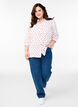 Shirt blouse with 3/4 sleeves, White, Model image number 1
