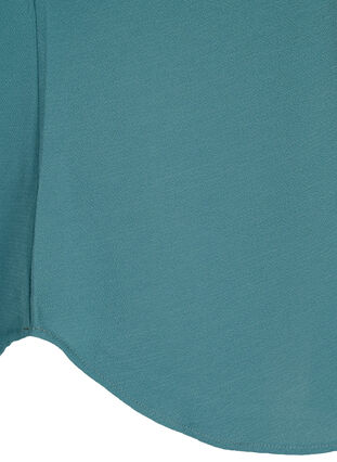 Short sleeved blouse with round neckline, Sea Pine, Packshot image number 3