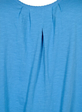 Cotton top with lace trim, Ultramarine, Packshot image number 2