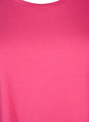 Short sleeve cotton blend T-shirt, Raspberry Sorbet, Packshot image number 2