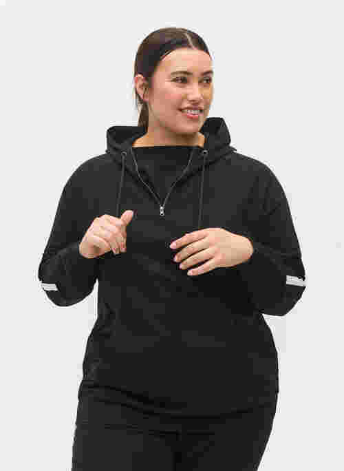  Sweatshirt with hood and zip