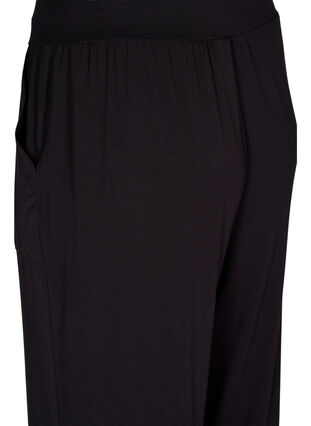 Viscose workout trousers with pockets, Black, Packshot image number 3