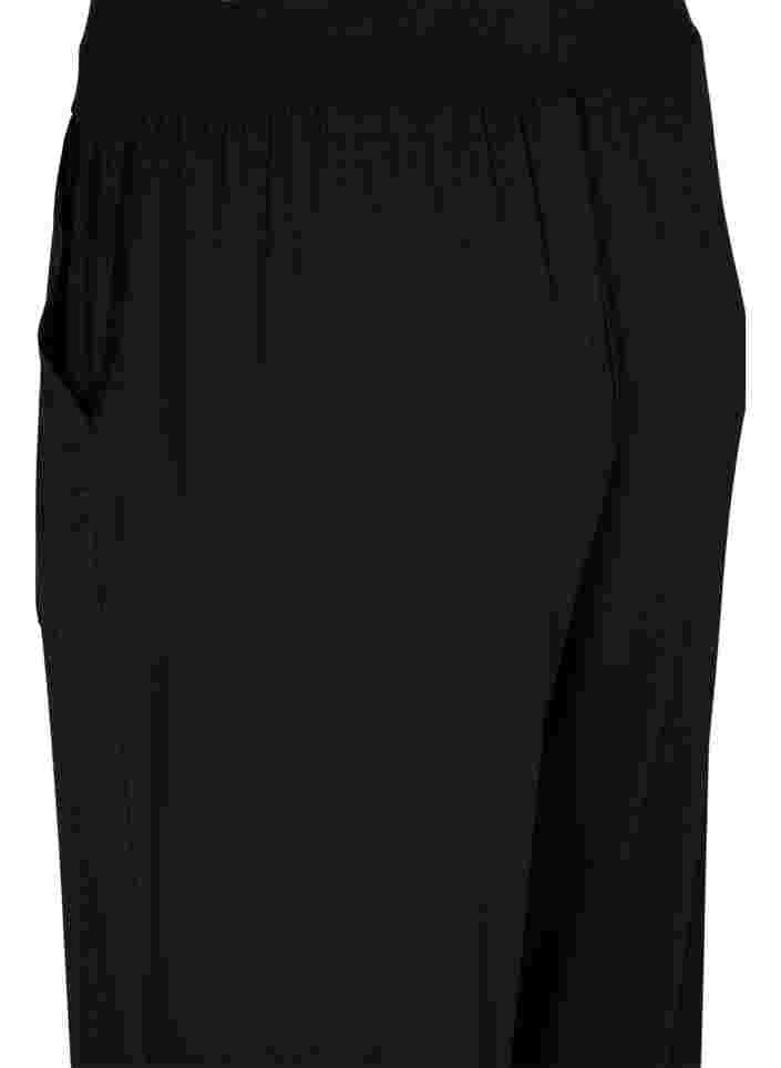 Viscose workout trousers with pockets, Black, Packshot image number 3