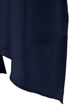Viscose tunic with v-neck and 3/4 sleeves, Navy Blazer, Packshot image number 2