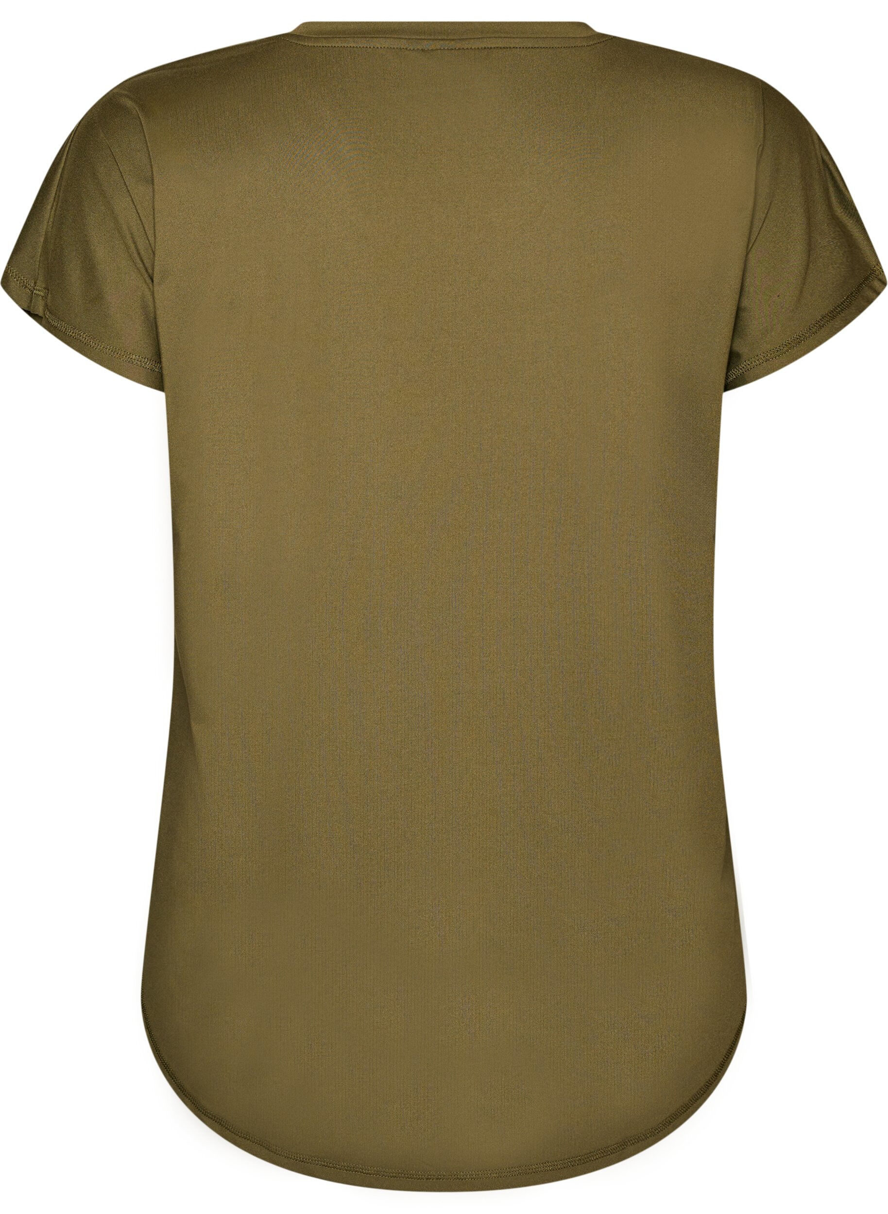 ZizzifashionShort sleeve sport t-shirt with v-neck, Green, Packshot image number 1