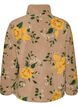 Floral fleece jacket with a high neck and zip, Beige, Packshot image number 1
