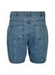Denim shorts with embroidered flowers, Light Blue, Packshot image number 1
