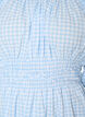 Short small check dress with balloon sleeves, Light Blue, Packshot image number 2
