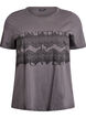 Cotton t-shirt with front print, Dark Grey, Packshot image number 0