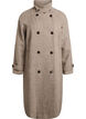 Long wool coat with a high collar and double-breasted design, Brown, Packshot image number 0