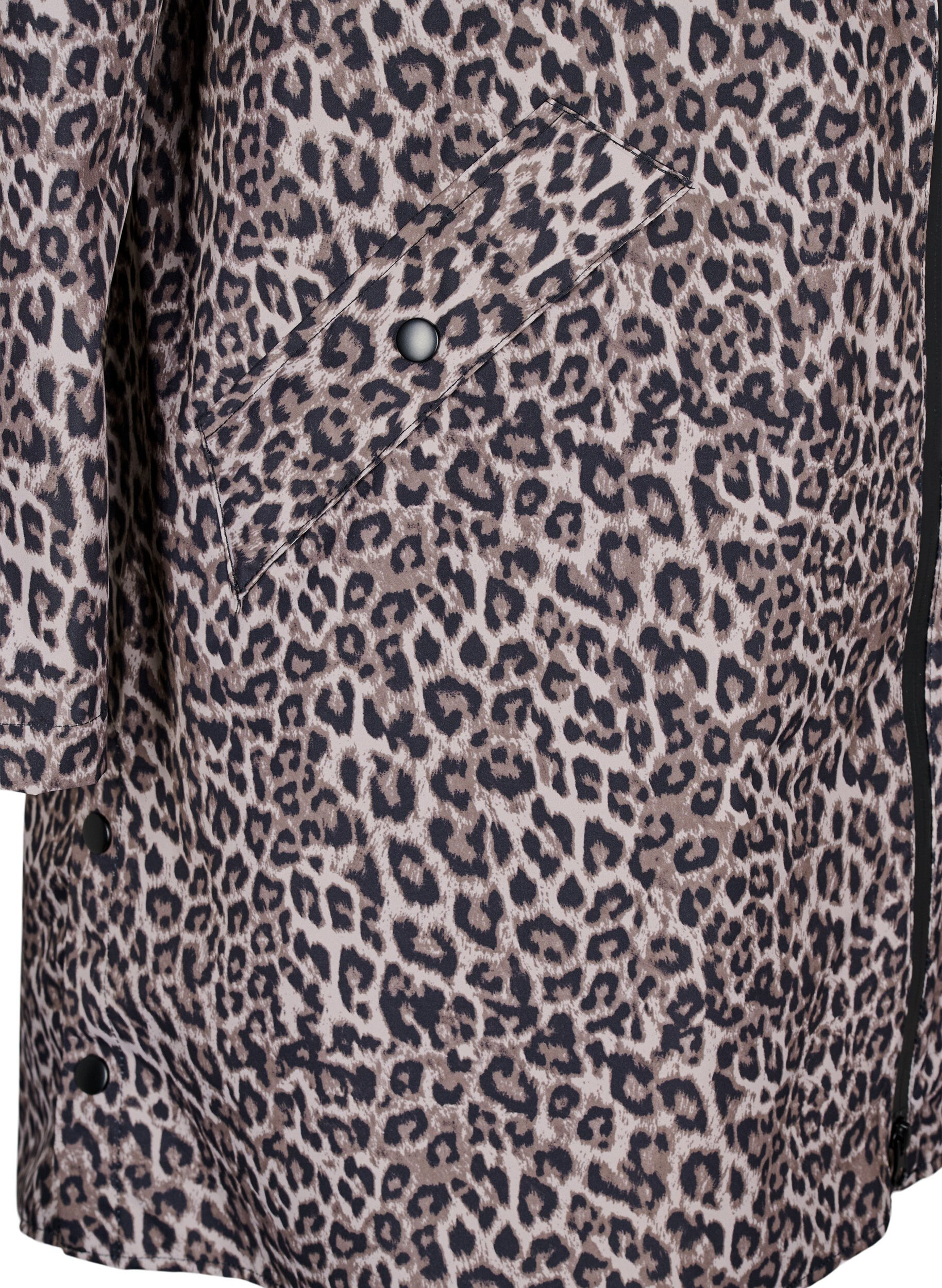 ZizzifashionRain jacket with pockets and hood, Brown, Packshot image number 3