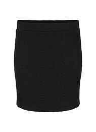 Short skirt with texture, Black, Packshot