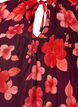 Floral viscose blouse with ruffle sleeves, Purple, Packshot image number 2