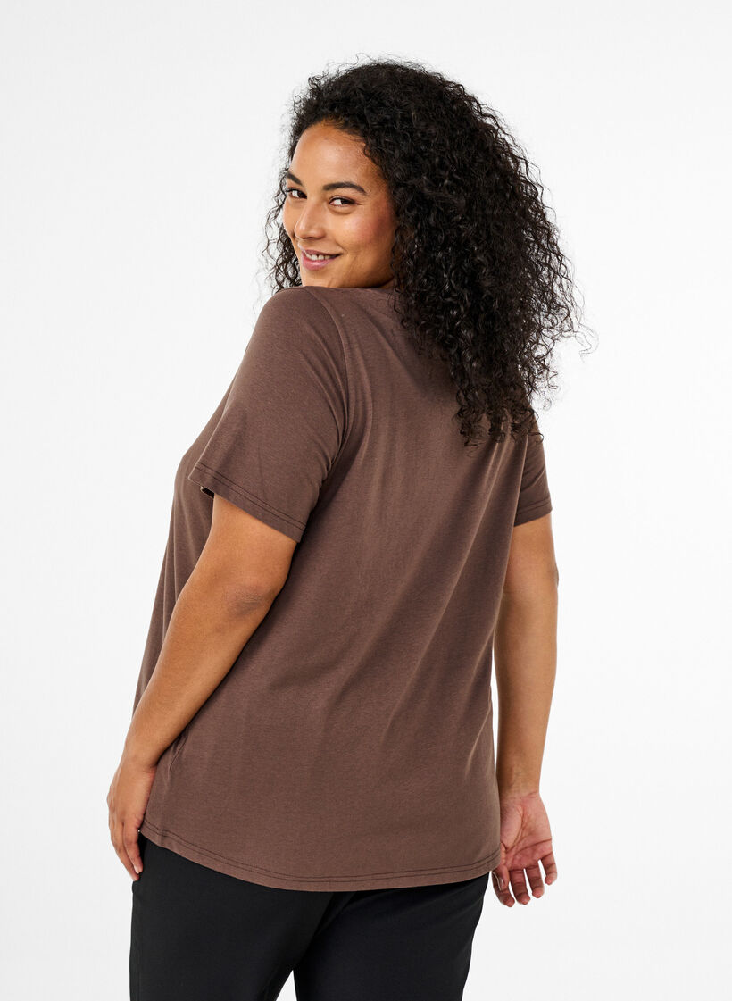 FLASH - T-shirt with motif, Brown, Model image number 2