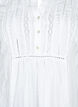 Striped viscose dress with lace ribbons, Bright White, Packshot image number 2
