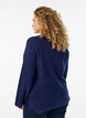 Ribbed jumper with decorative buttons, Blue, Model image number 2