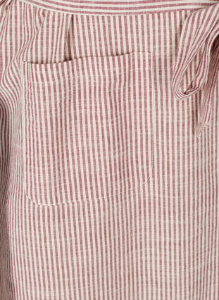 Striped shirt dress in cotton with pockets, Dry Rose Stripe, Packshot image number 3