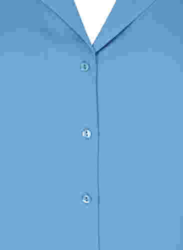 V-neck shirt with smock, Captains Blue, Packshot image number 2