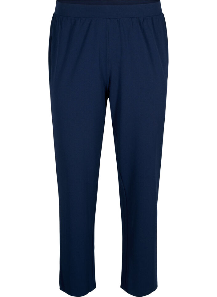 Trousers with straight fit, Blue, Packshot image number 0