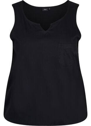 Cotton top with elasticated band in the bottom, Black, Packshot image number 0