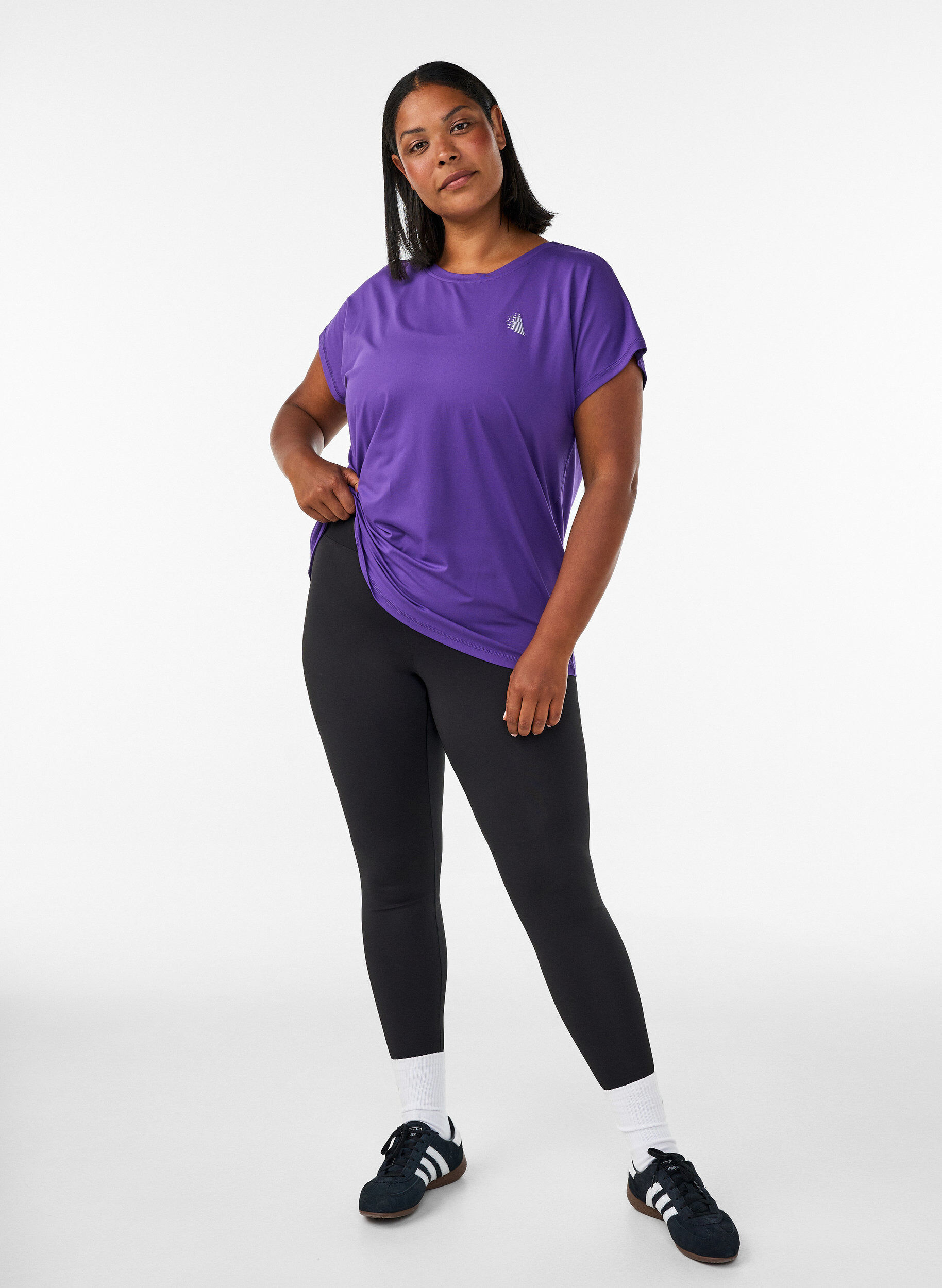 ZizzifashionSolid-coloured training T-shirt, Purple, Model image number 1