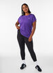 Solid-coloured training T-shirt, Purple, Model image number 1