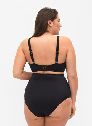 Bikini briefs with extra high waist, Black, Model image number 1