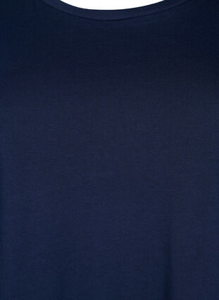 Cotton t-shirt with 2/4 sleeves, Navy Blazer, Packshot image number 2