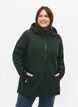 Short softshell jacket with detachable hood, Green, Model image number 0