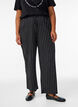 Wide-leg trousers in a light textured fabric, Black, Model image number 0