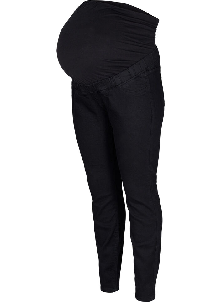 Pregnancy jeggings with back pockets, Black, Packshot image number 0