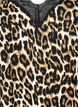 Top with lace in viscose, Leopard, Packshot image number 2