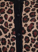 Cardigan with leopard pattern and contrast trim, Black, Packshot image number 2