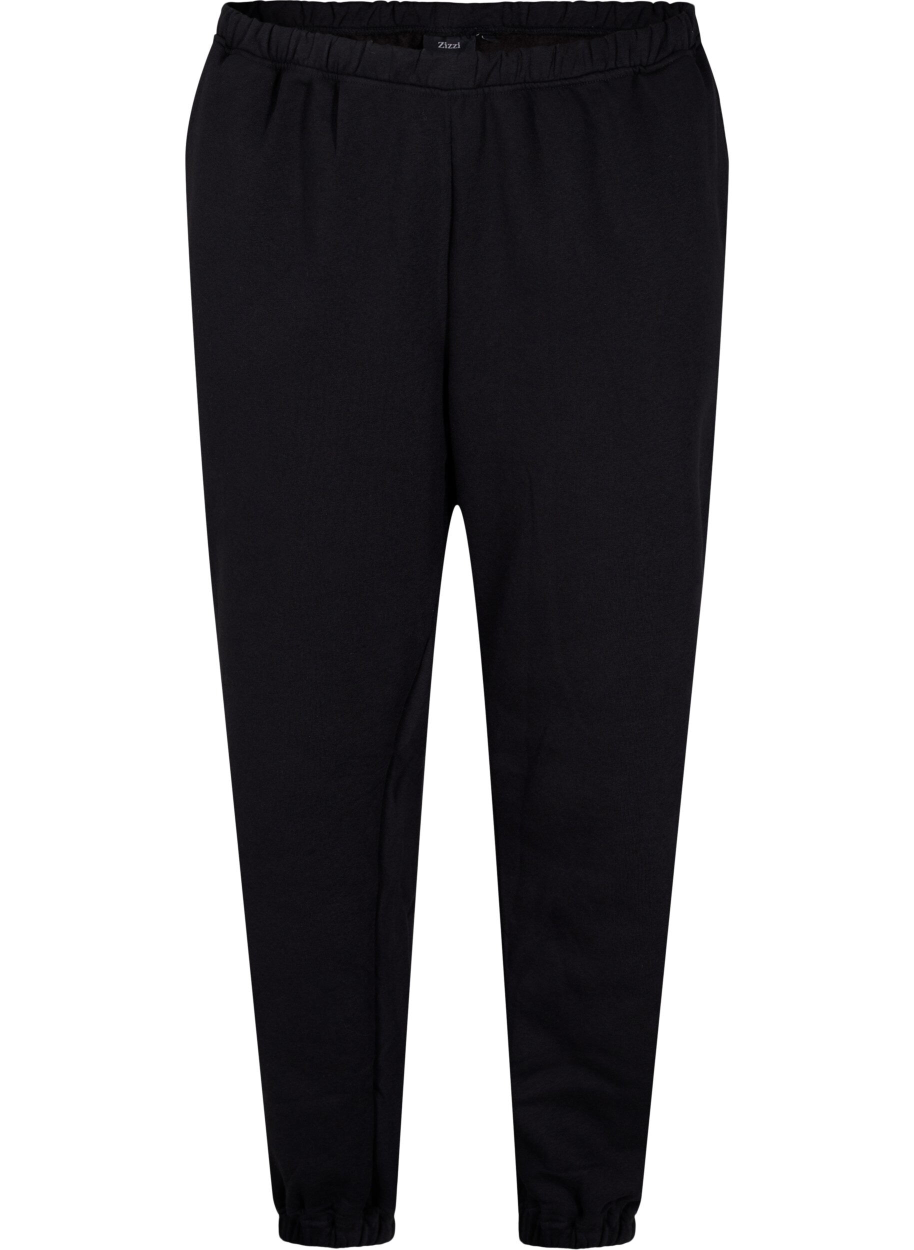 ZizzifashionLoose cotton trousers with pockets, Black, Packshot image number 0